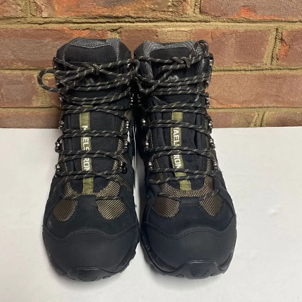 Maelstrom Black/Olive Adventurer Mid Waterproof Hiking Boot Size 8.5 NEW